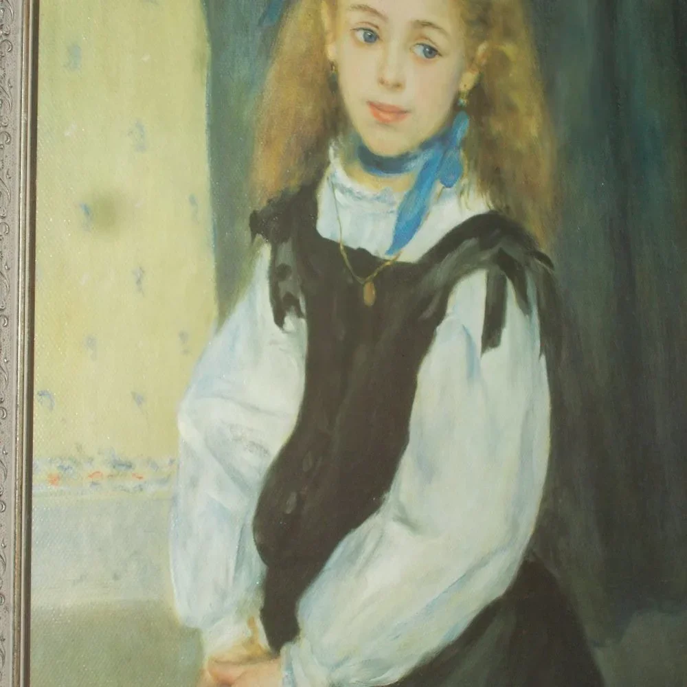 Vintage Mademoiselle Legran art on stretched canvas, framed & signed - Picture 5 of 8